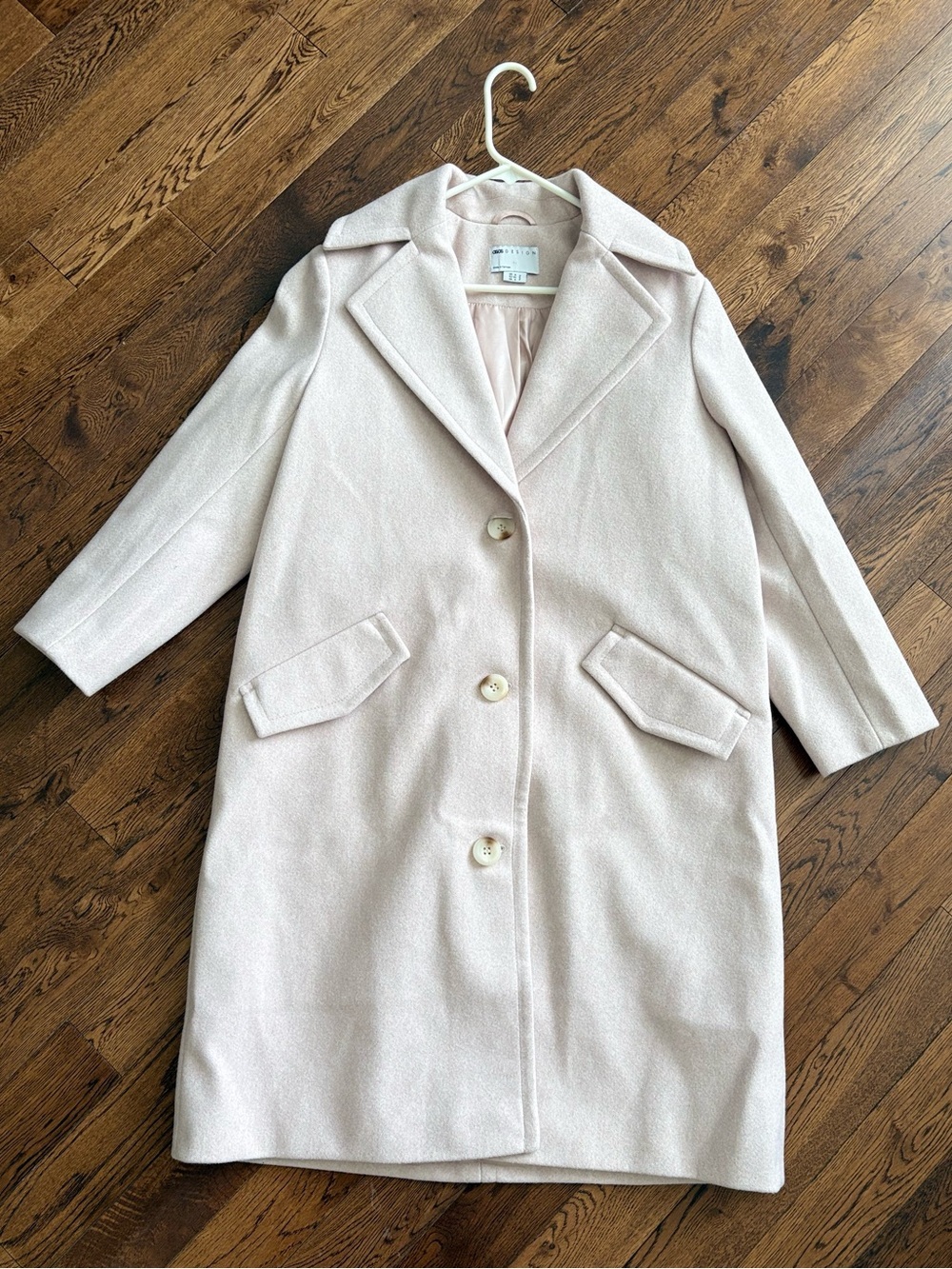 Asos Design Dusty Blush Single-Breasted Trench Coat Size 2P